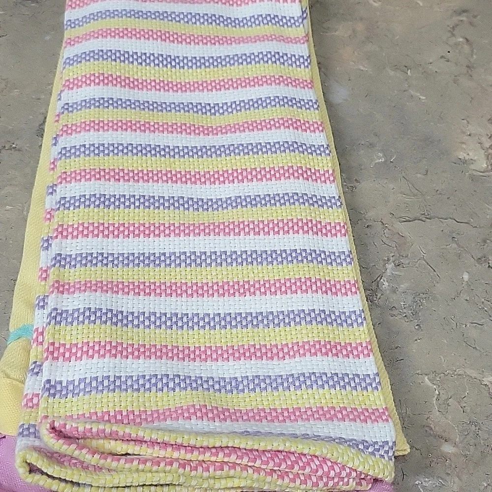 2pc. EasterEaster-Themed Cotton Kitchen Towels with Embroidered Chicks